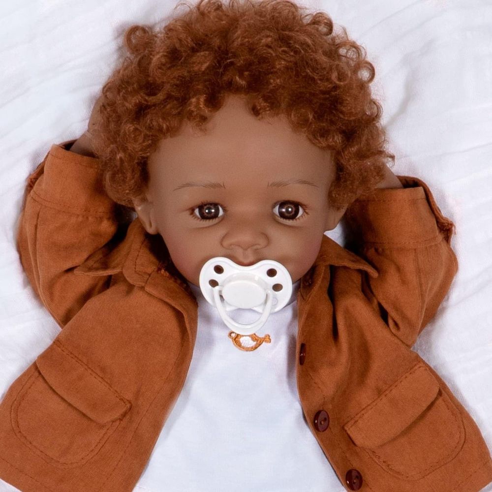 Reborn Toddler Doll Black 6-Piece Accessories Mommy's Little Man  Birthday Gift